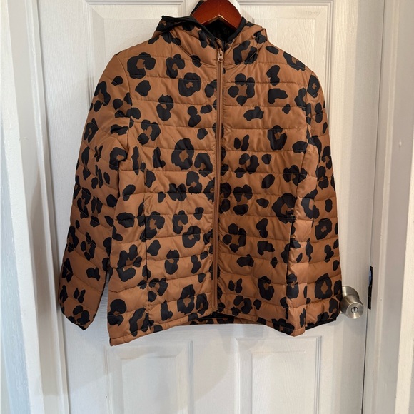 GAP Kids Brown and Black light puffer  Jacket - Picture 1 of 4